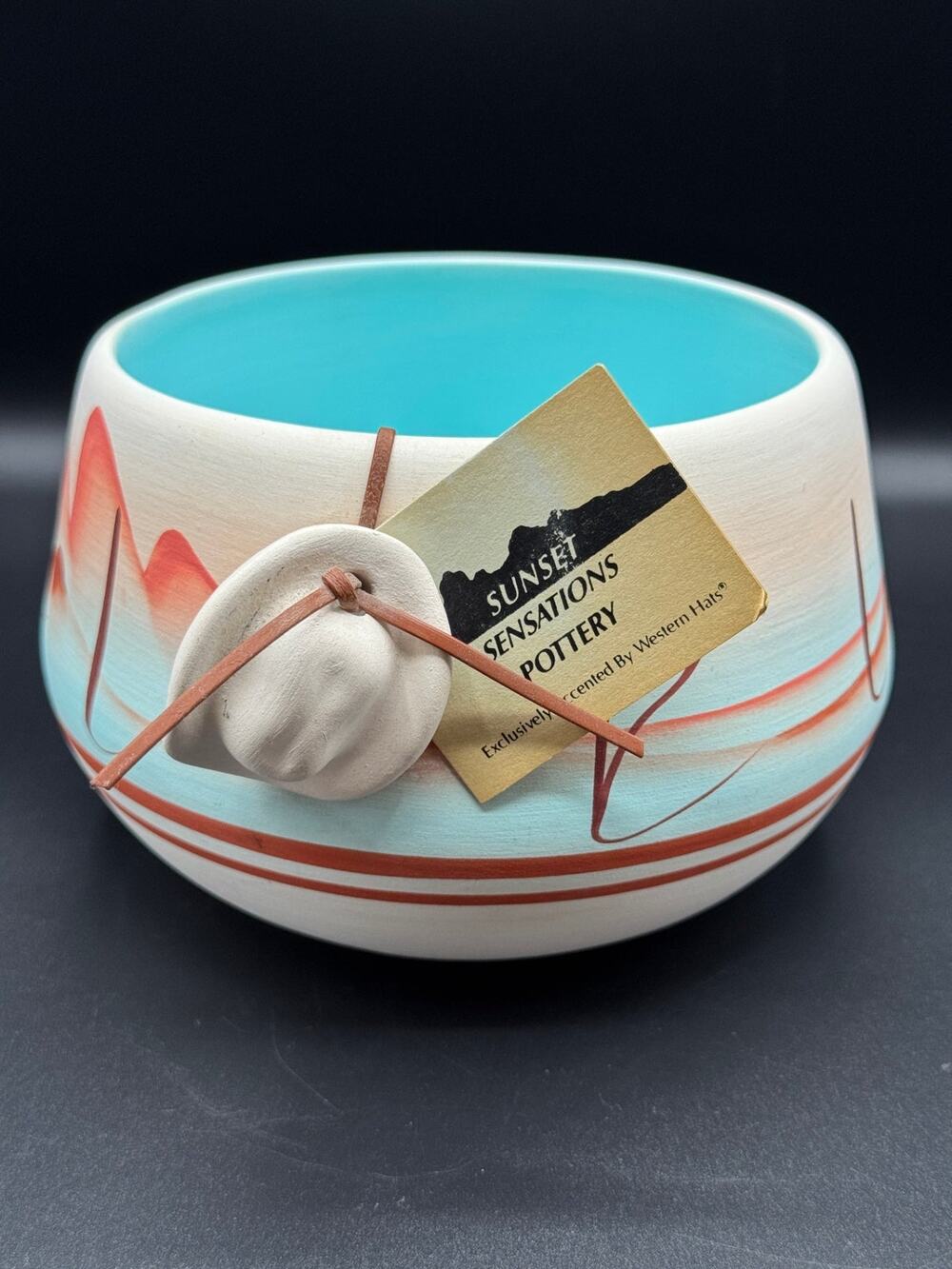 Sunset Sensations Pottery Bowl, NWT